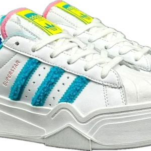 N372O Adidas concha plataforma superstar blanco azul