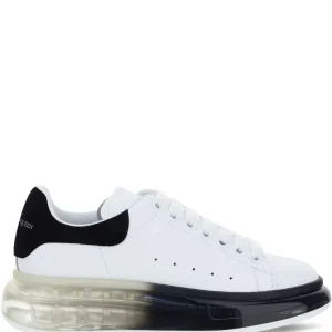 (G5) Alexander McQueen Oversized sneakers suela, transparente, negro, transparente, piel, genuina
