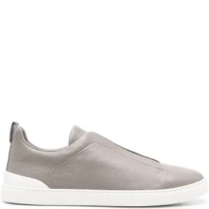 Zegna Triple Stitch sneakers gris claro