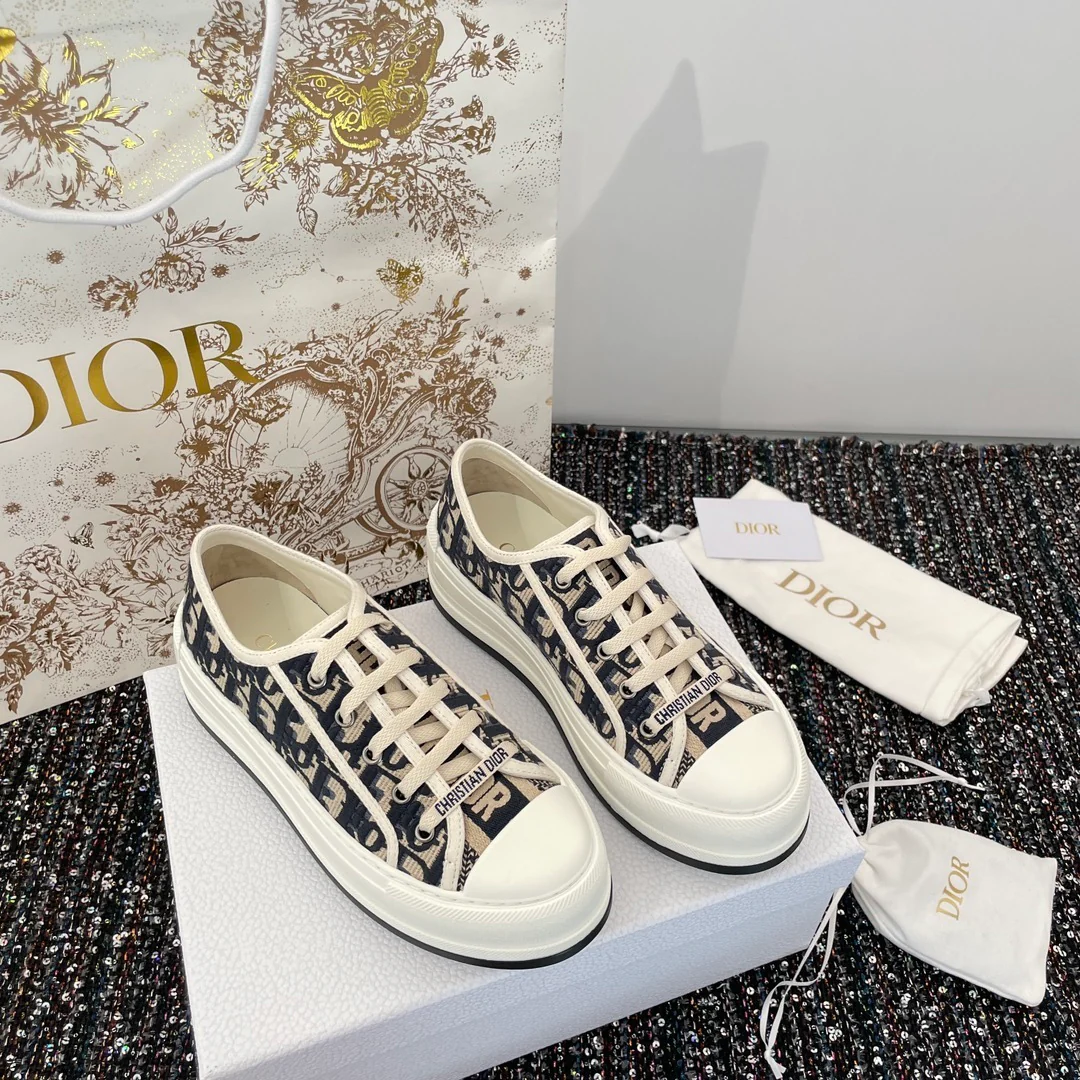 Christian Dior Sneakers Women Fabric blue - Imagen 8