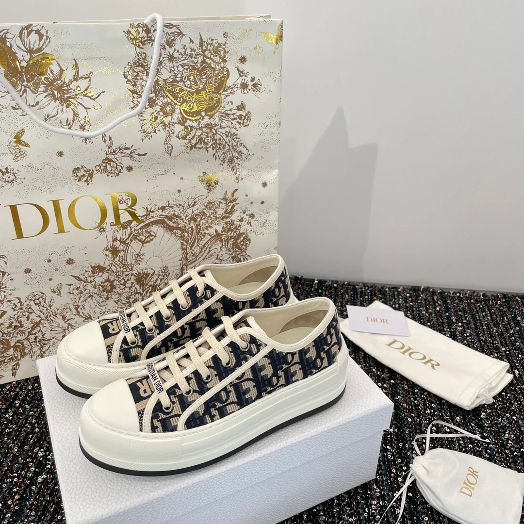Christian Dior Sneakers Women Fabric blue - Imagen 7