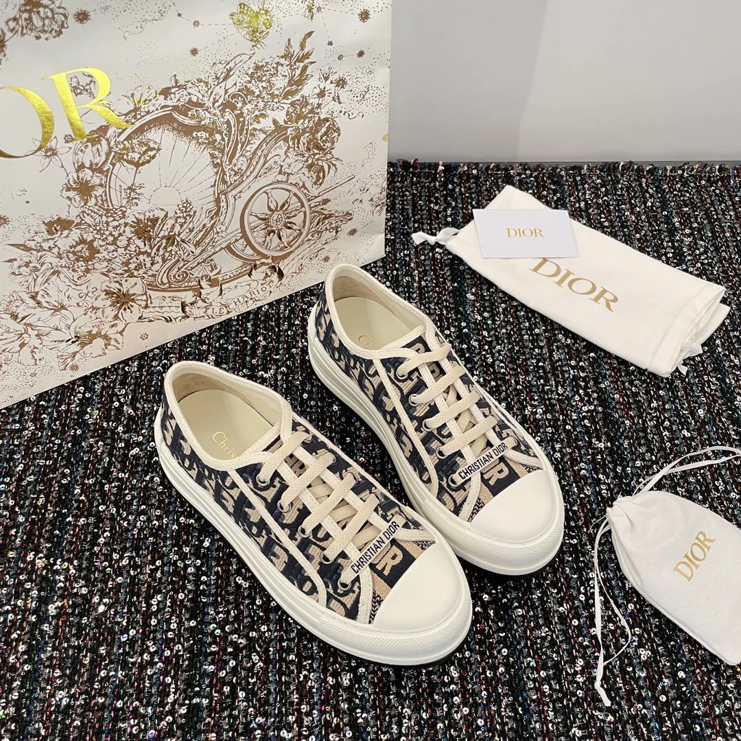 Christian Dior Sneakers Women Fabric blue - Imagen 4