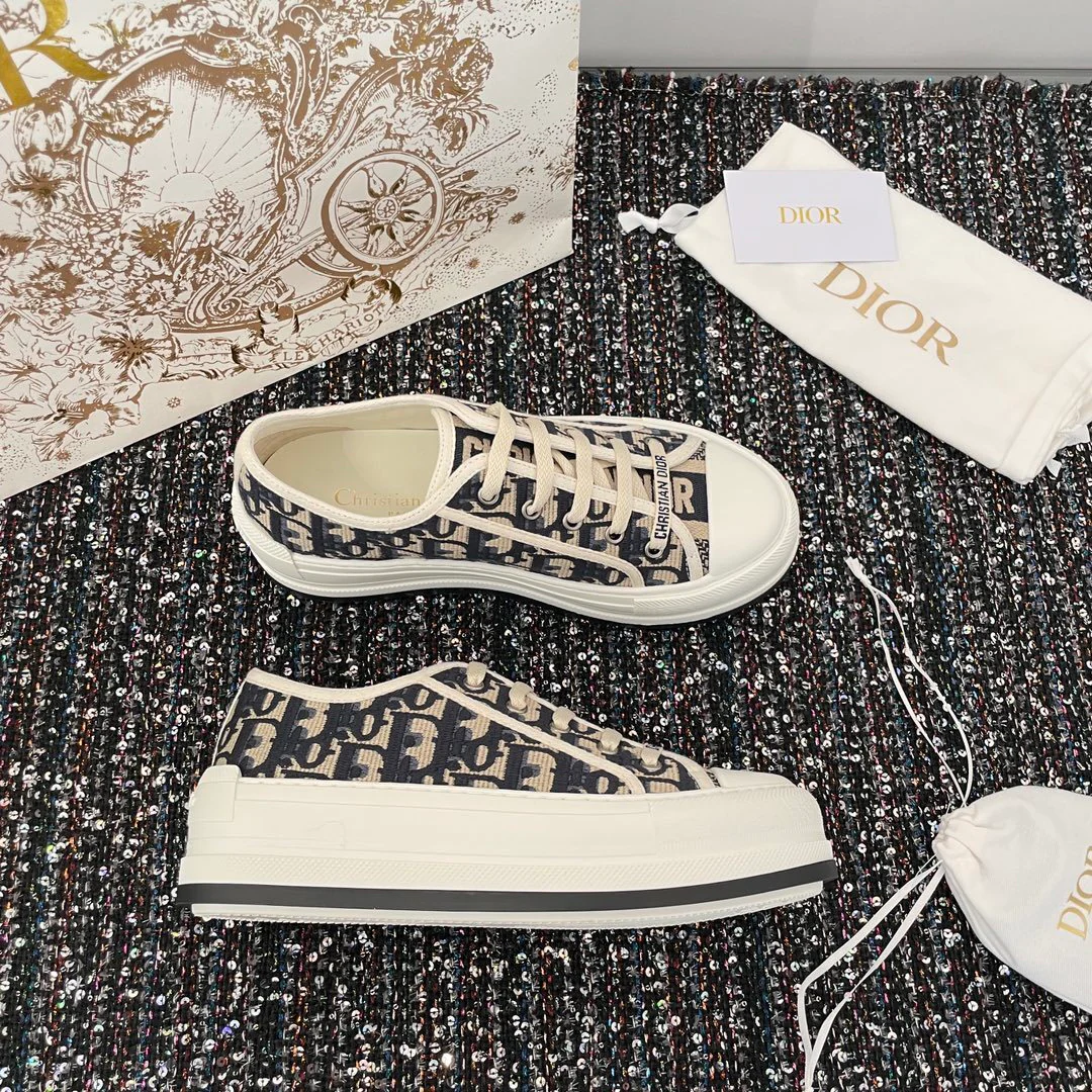 Christian Dior Sneakers Women Fabric blue - Imagen 3