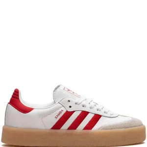N375O adidas tenis Sambae "White/Red" xl plataforma suela de liga