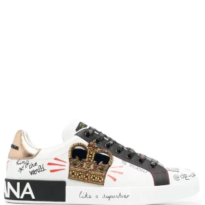 Dolce & Gabbana tenis Portofino con eslogan estampado