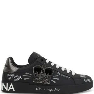 Dolce & Gabbana tenis con parche del logo negro