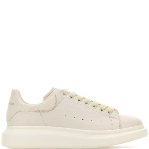 Alexander McQueen tenis Oversized beige piel borrego originales