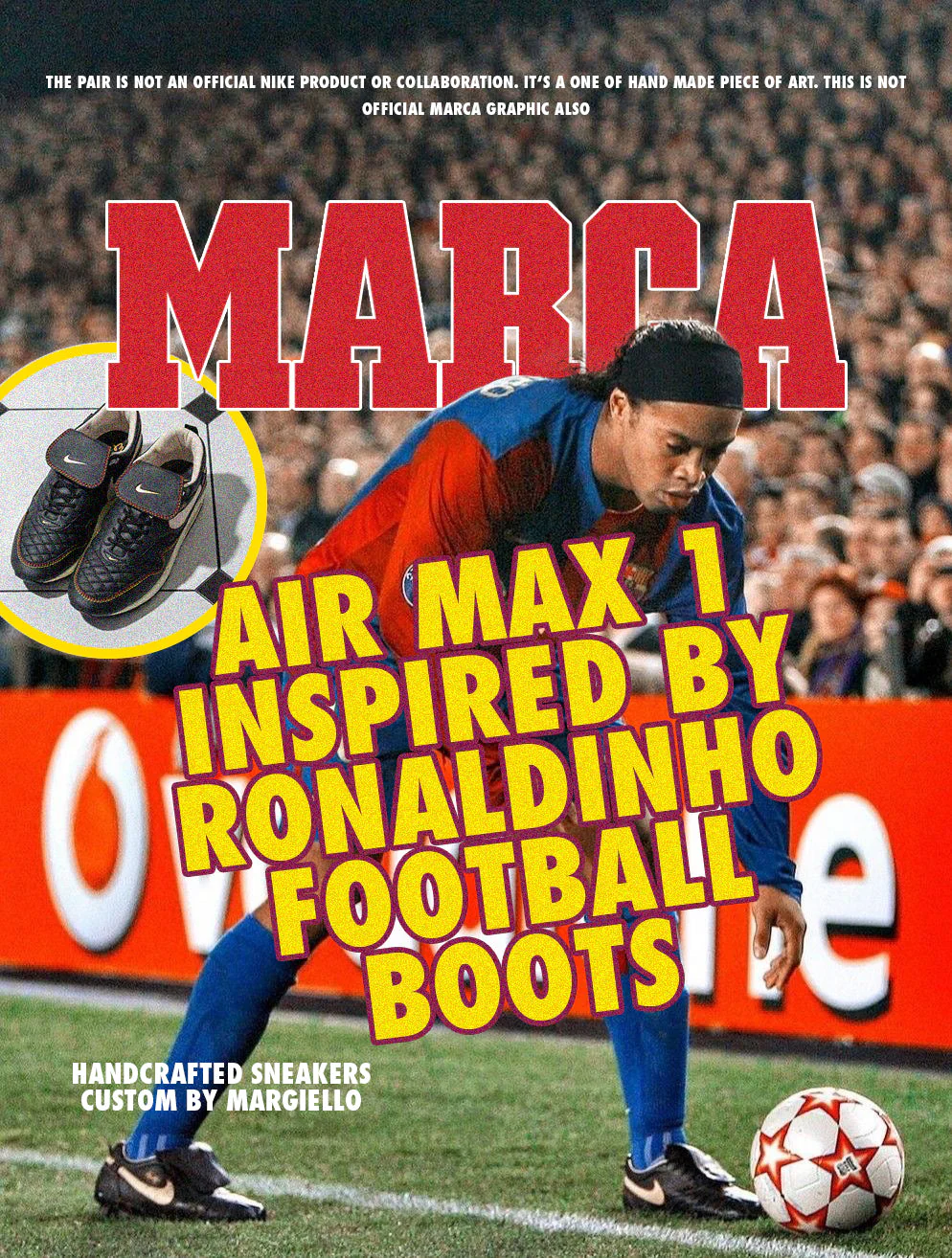 Air Max 1 Ronaldinho Tiempo Bespoke by Margiello - Imagen 7