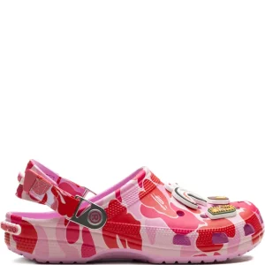 BAPE BLACK *A BATHING APE® zuecos Classic Carnation en colaboración con Crocs