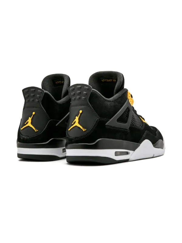 (G5) Jordan tenis Air Jordan 4 Retro Royalty negro suela blanca - Imagen 6