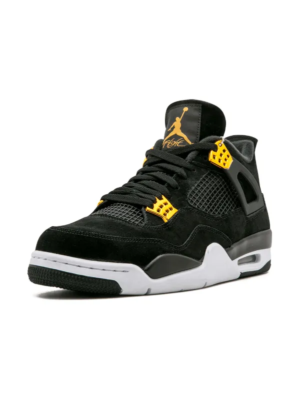 (G5) Jordan tenis Air Jordan 4 Retro Royalty negro suela blanca - Imagen 7