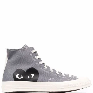 N373O Converse tenis altos de Comme Des Garçons Play x Converse Gris