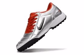 Nike total 90 Plata rojo tenis de futbol