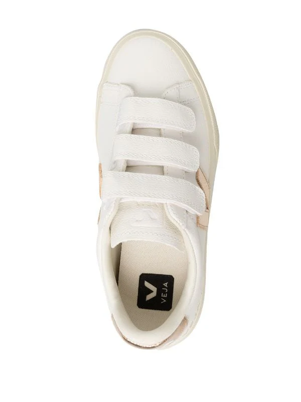 N373O VEJA Recife low-top sneakers blanco oro rosado - Imagen 4