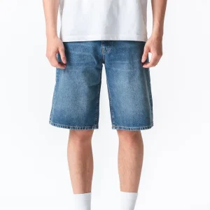 Dril Shorts Suelto - azul