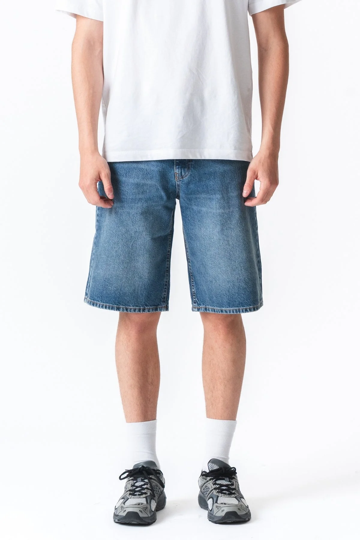 Dril Shorts Suelto - azul