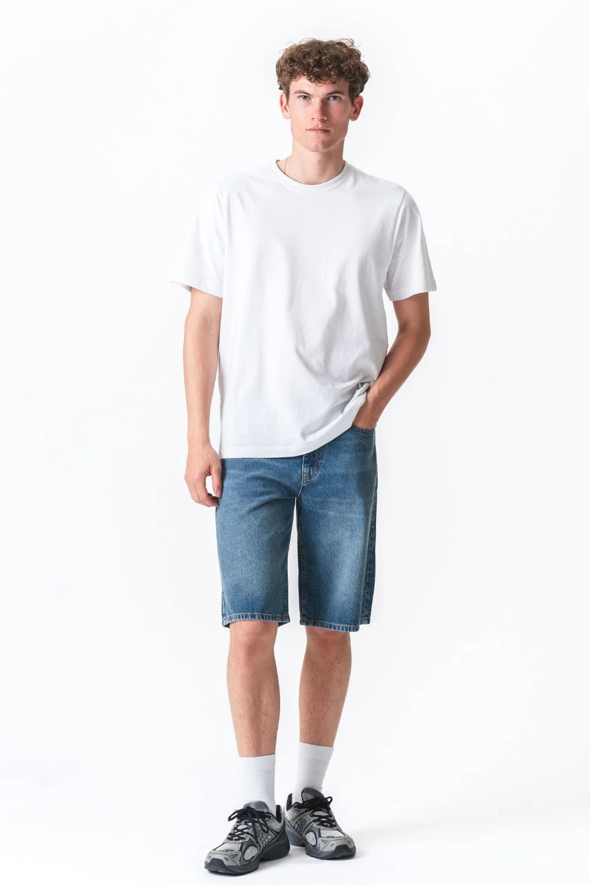 Dril Shorts Suelto - azul - Imagen 4