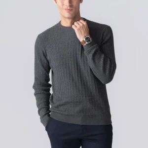 Jersey de punto por cable - Charcoal Melange