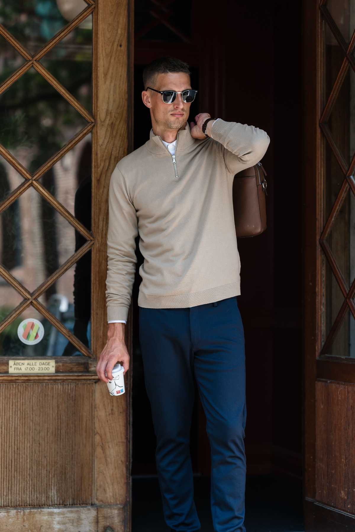 Jersey Media Cremallera - Arena - Imagen 3