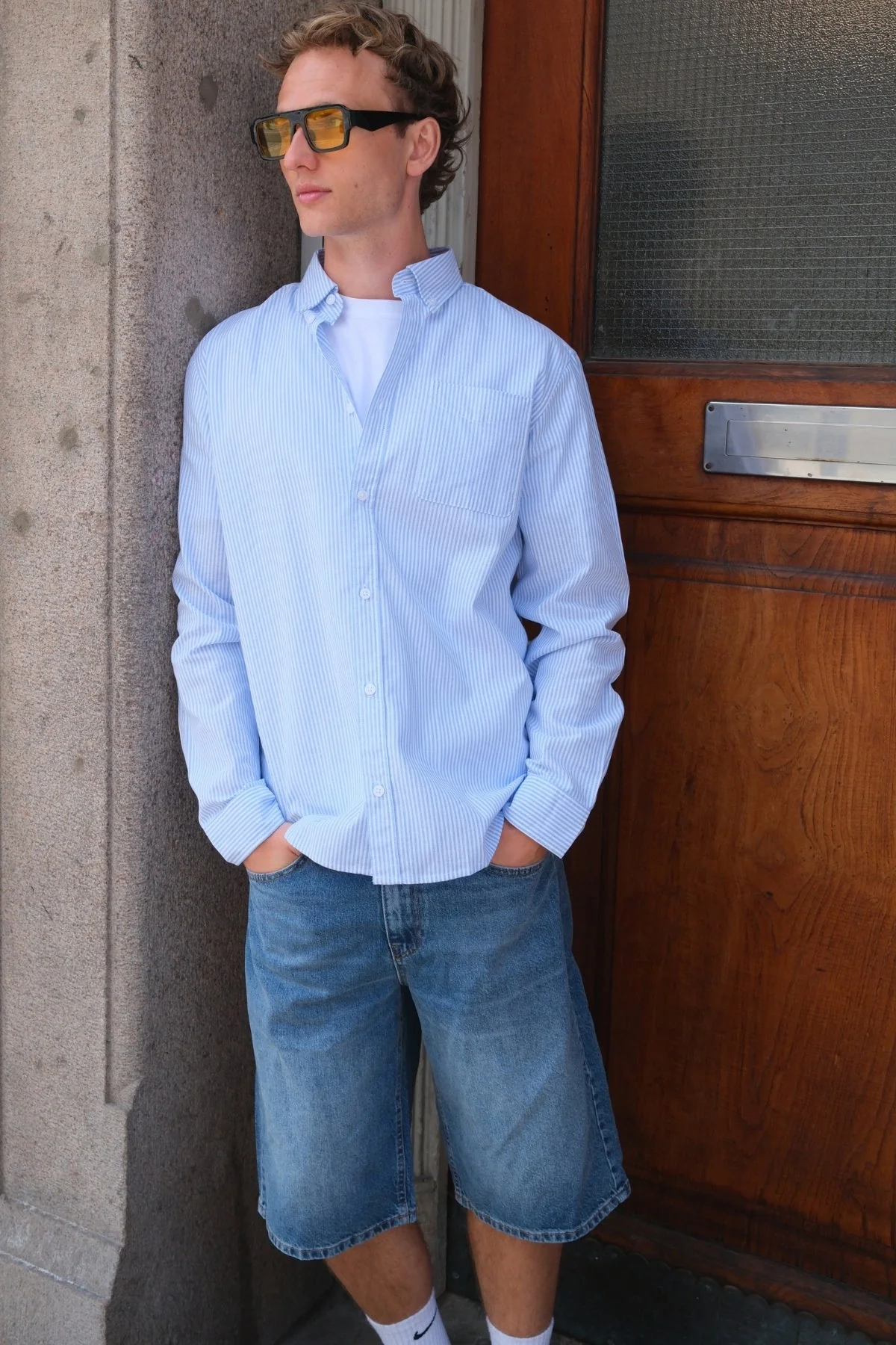 Dril Shorts Suelto - azul - Imagen 3