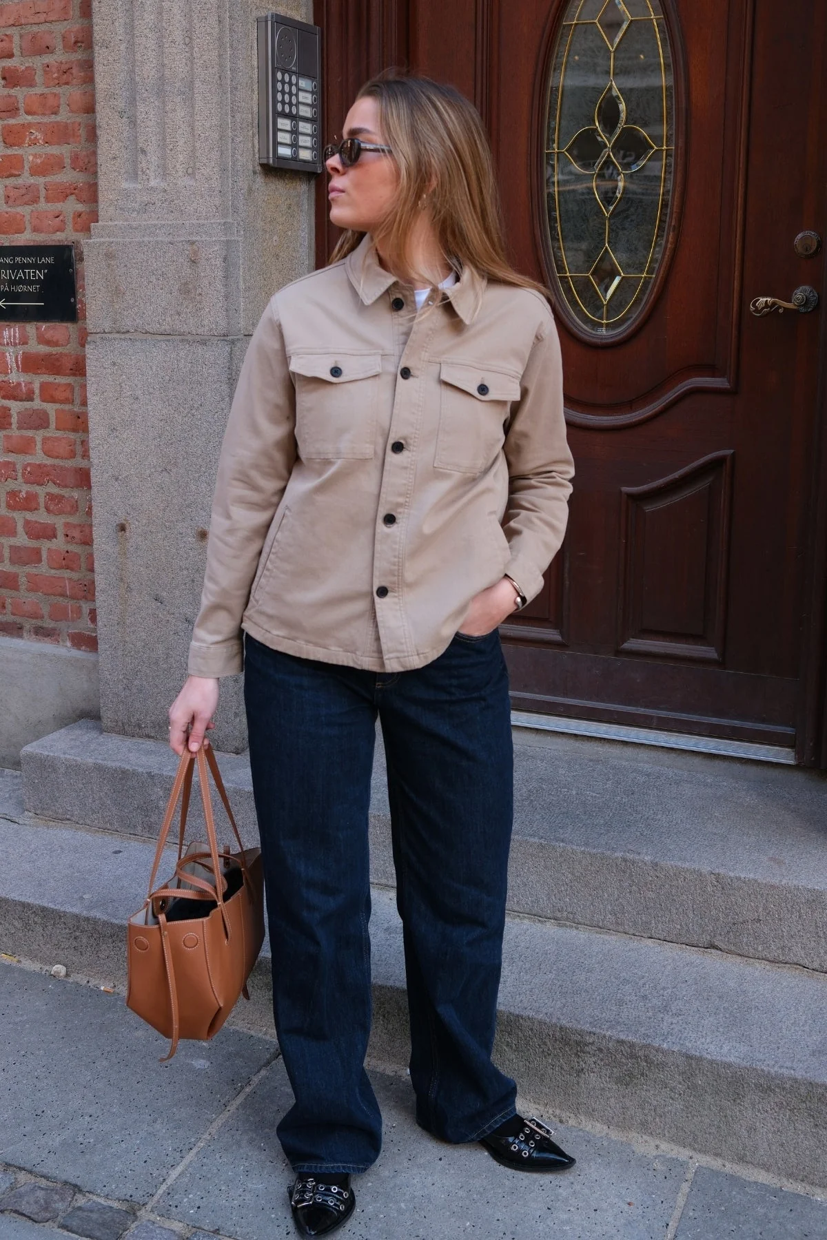 Overshirt de sarga - beige - Imagen 6