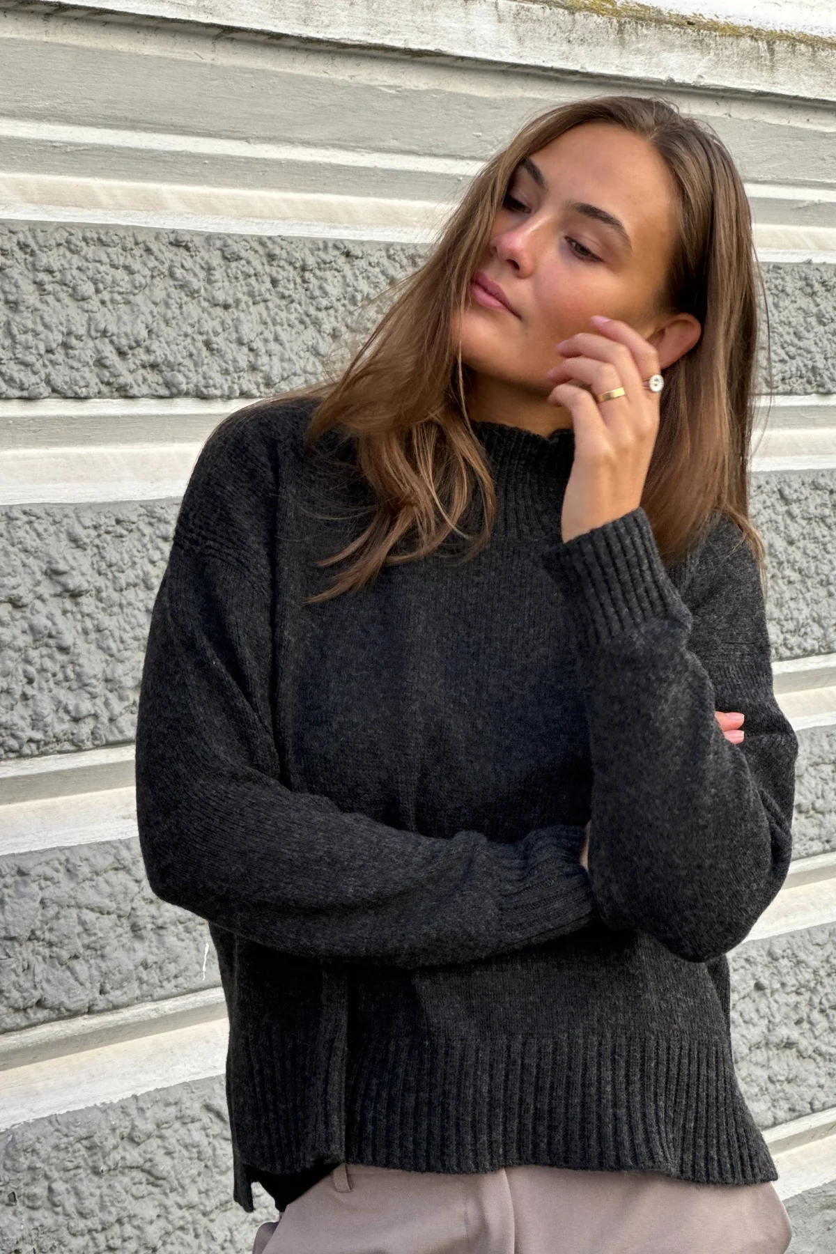 Suéter de cuello de tortuga de punto de gran tamaño - paquete (2 pcs) - Imagen 3