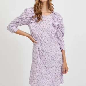 Vestido de manga larga solitaria - rosa