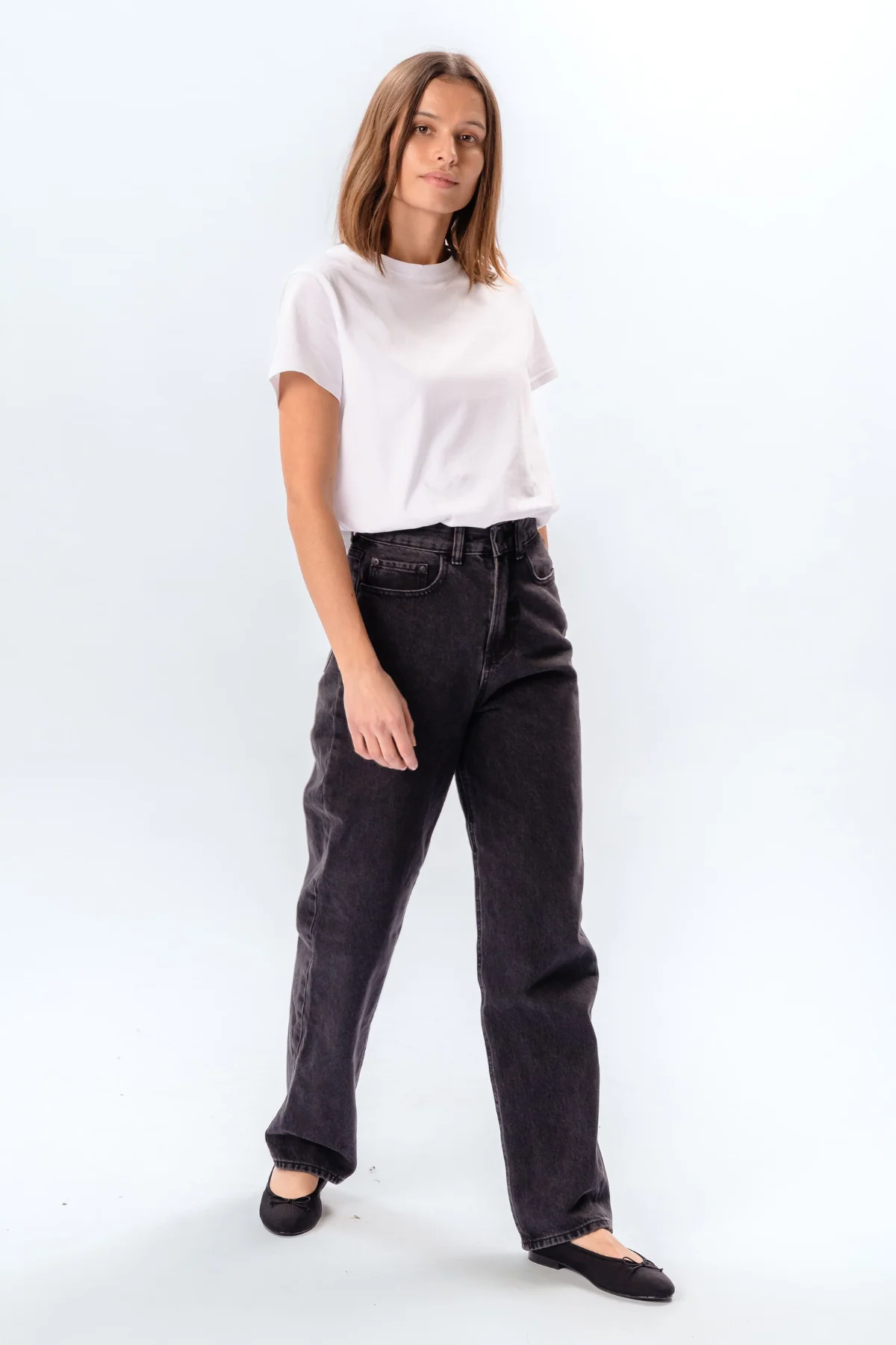 El rendimiento original de los jeans sueltos - mezclilla negra lavada - Imagen 6