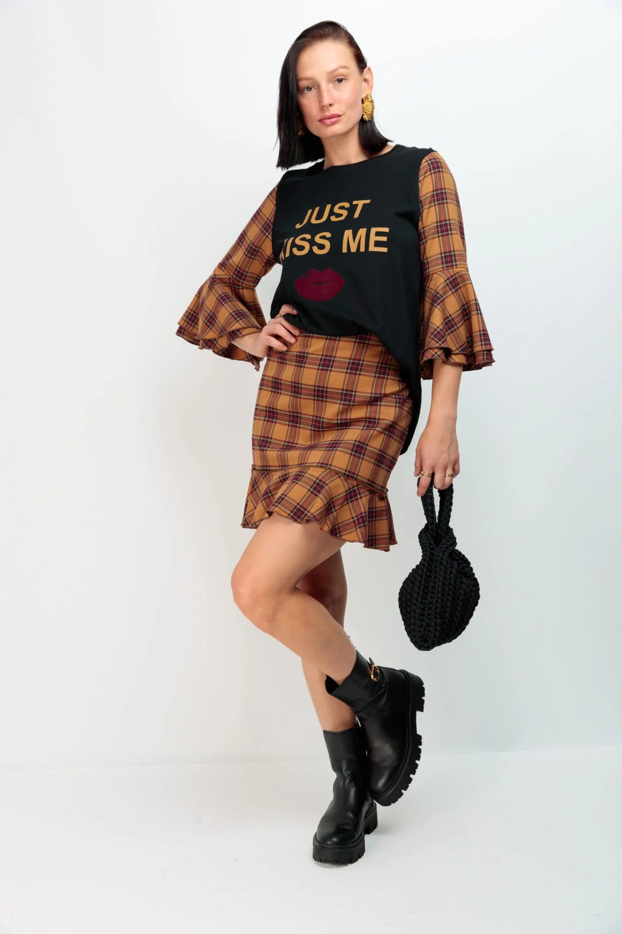 Minifalda Celta Mostaza