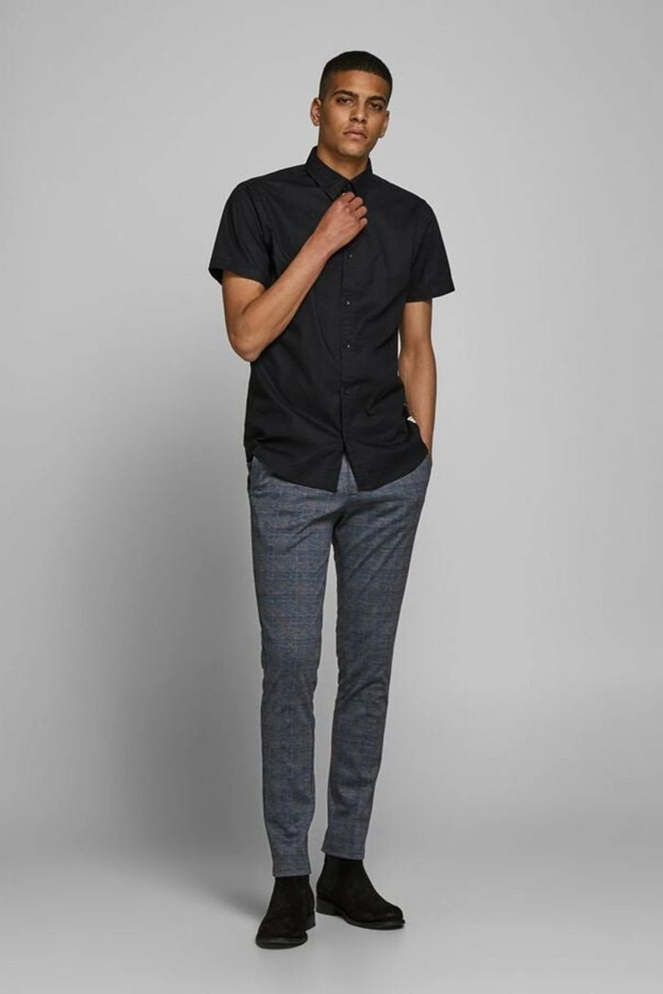 Marco Phil Pants - Dark Grey a cuadros - Imagen 3