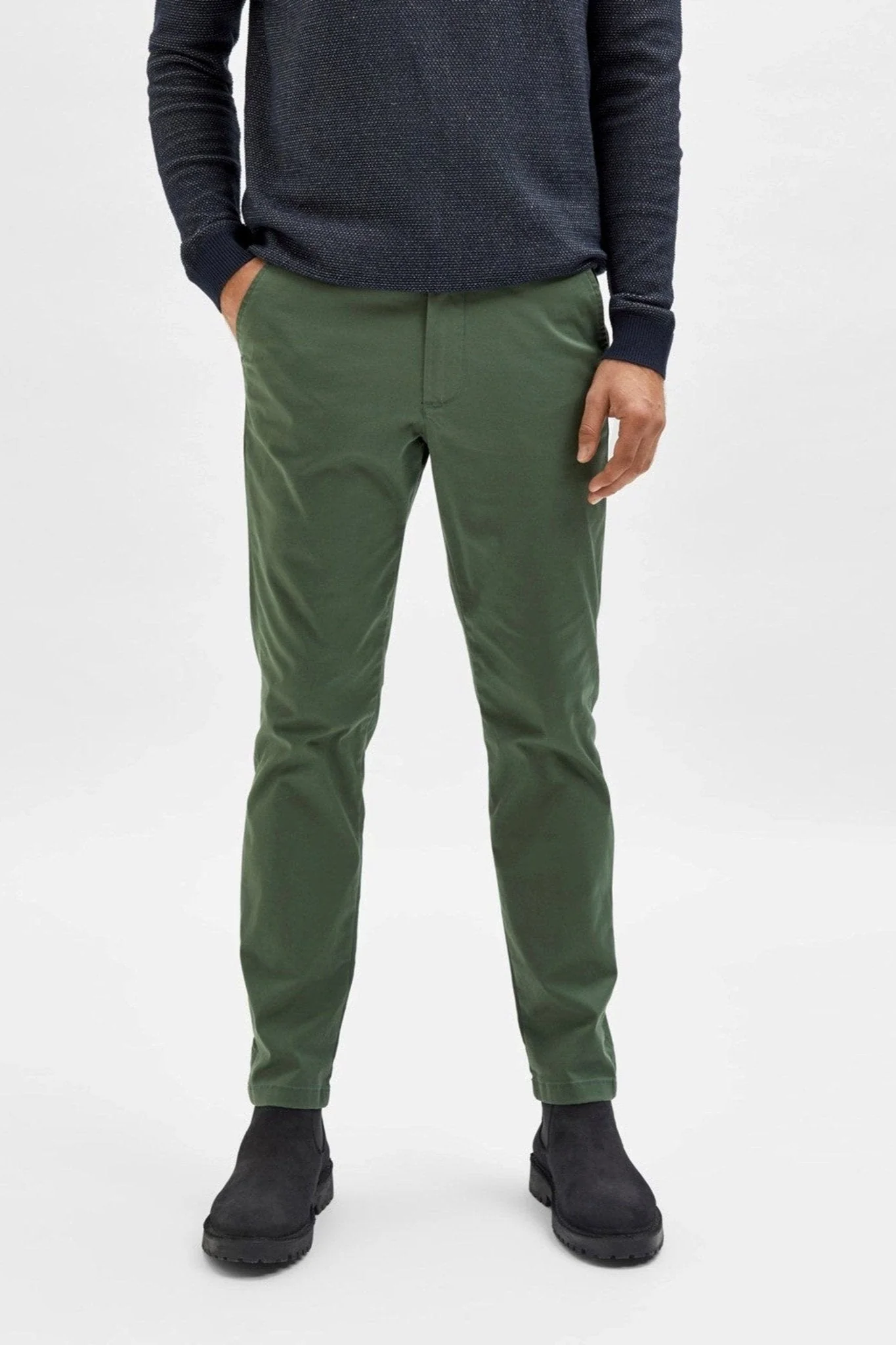 Miles Flex Chino Pants - Green de bronce (algodón orgánico)