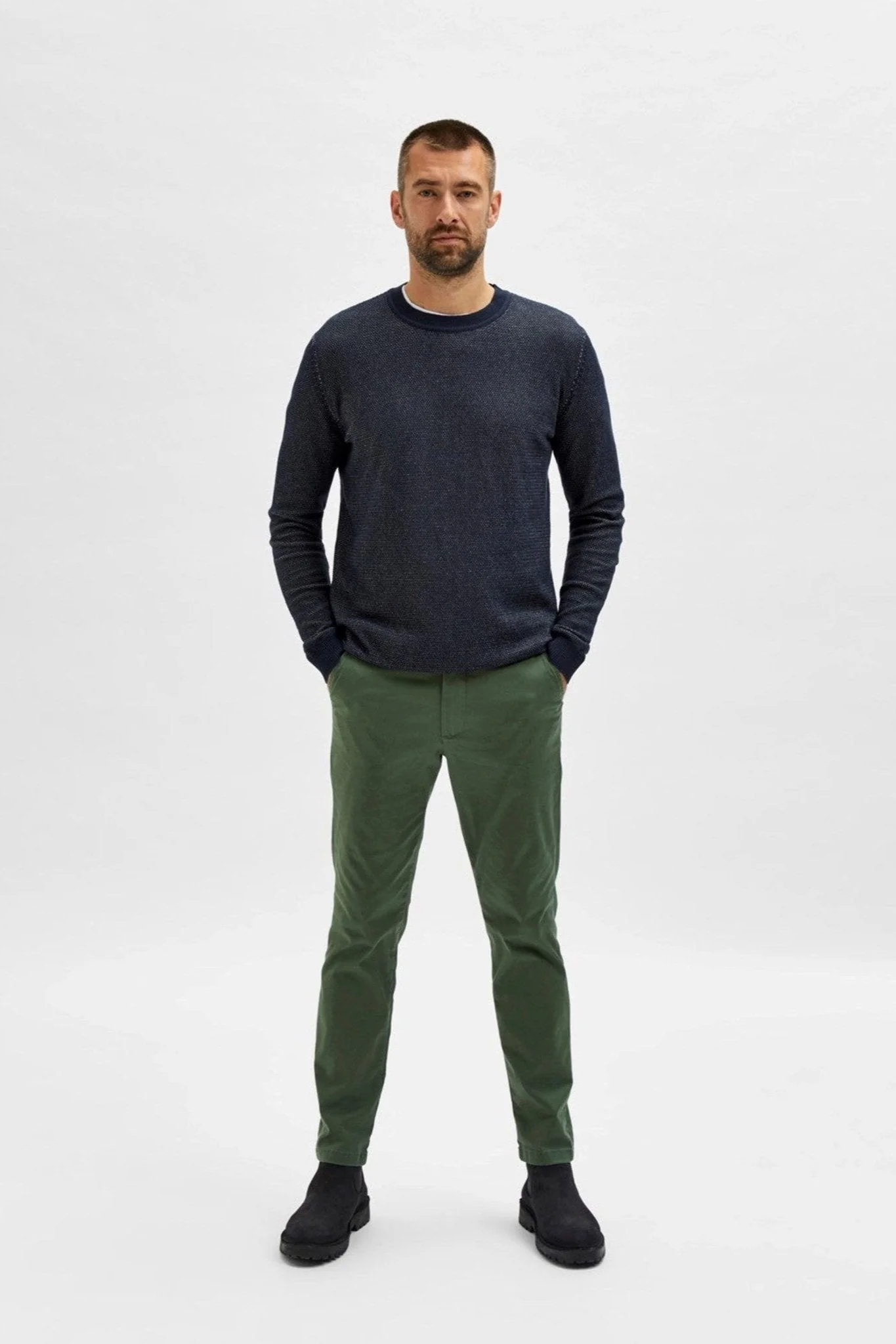 Miles Flex Chino Pants - Green de bronce (algodón orgánico) - Imagen 5