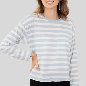 Suéter de manga larga nelli - azul claro