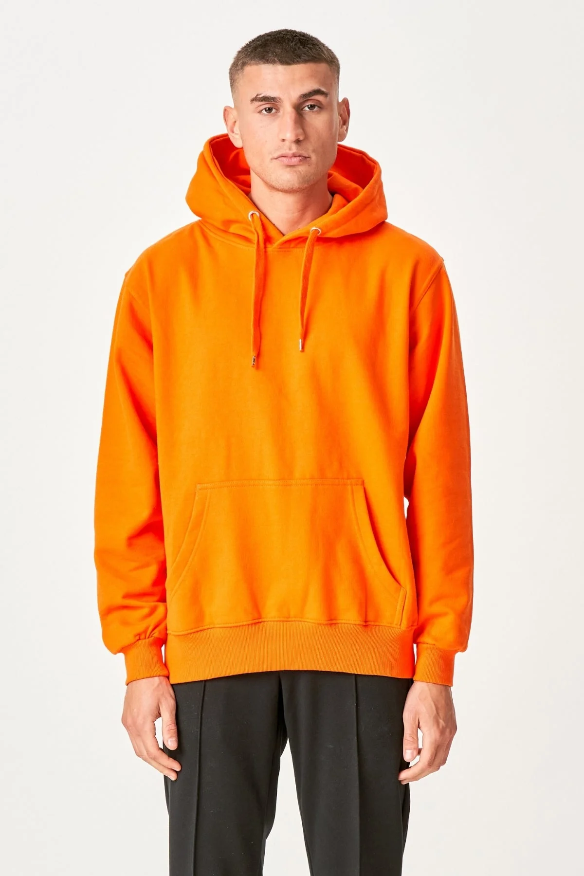 Sudadera con capucha básica - naranja