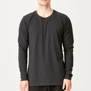 Camiseta muscular de manga larga-gris oscuro