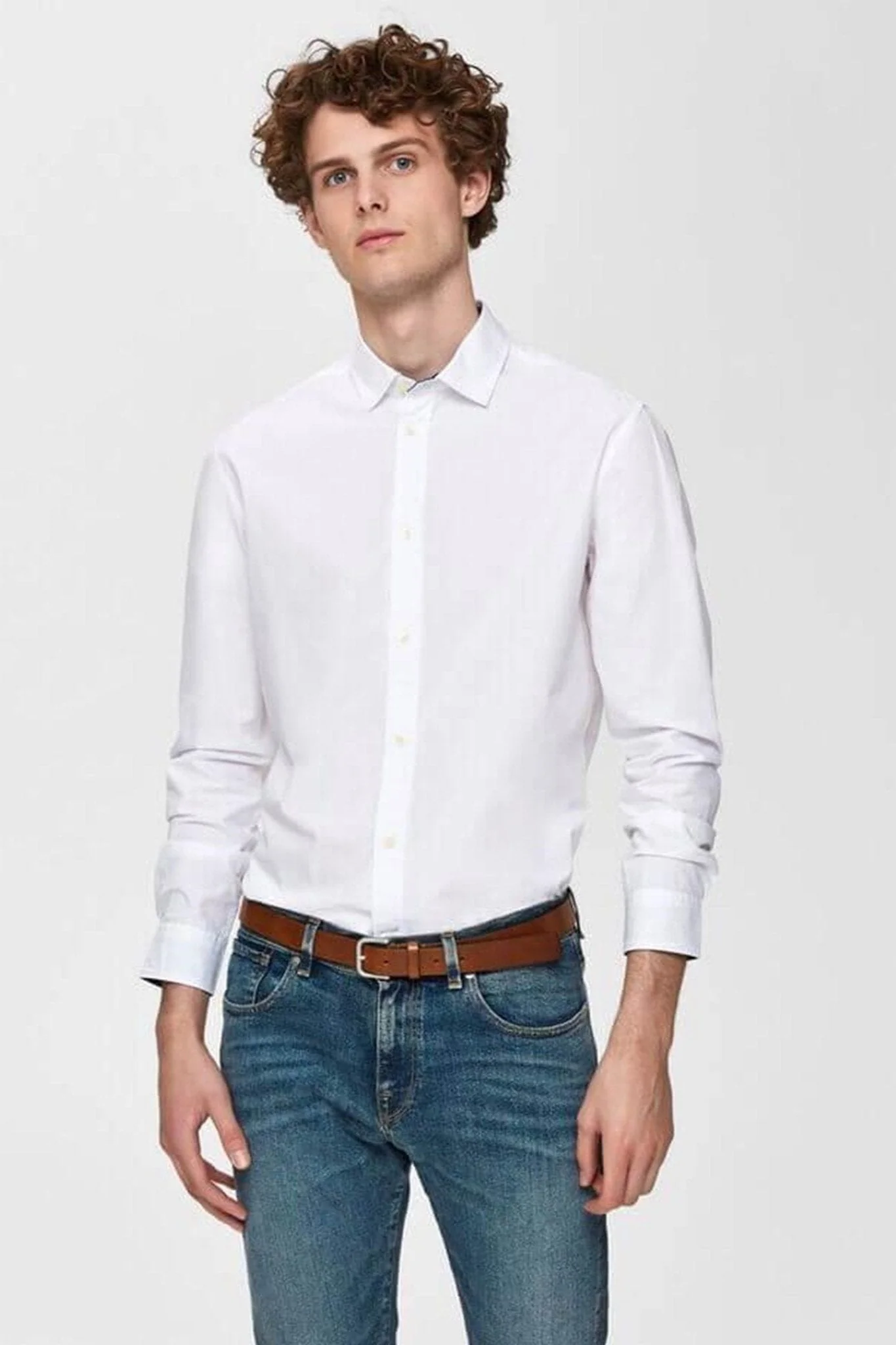 Camisa de Oxford - White