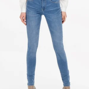 Jeans de rendimiento - Azul claro (cintura media)