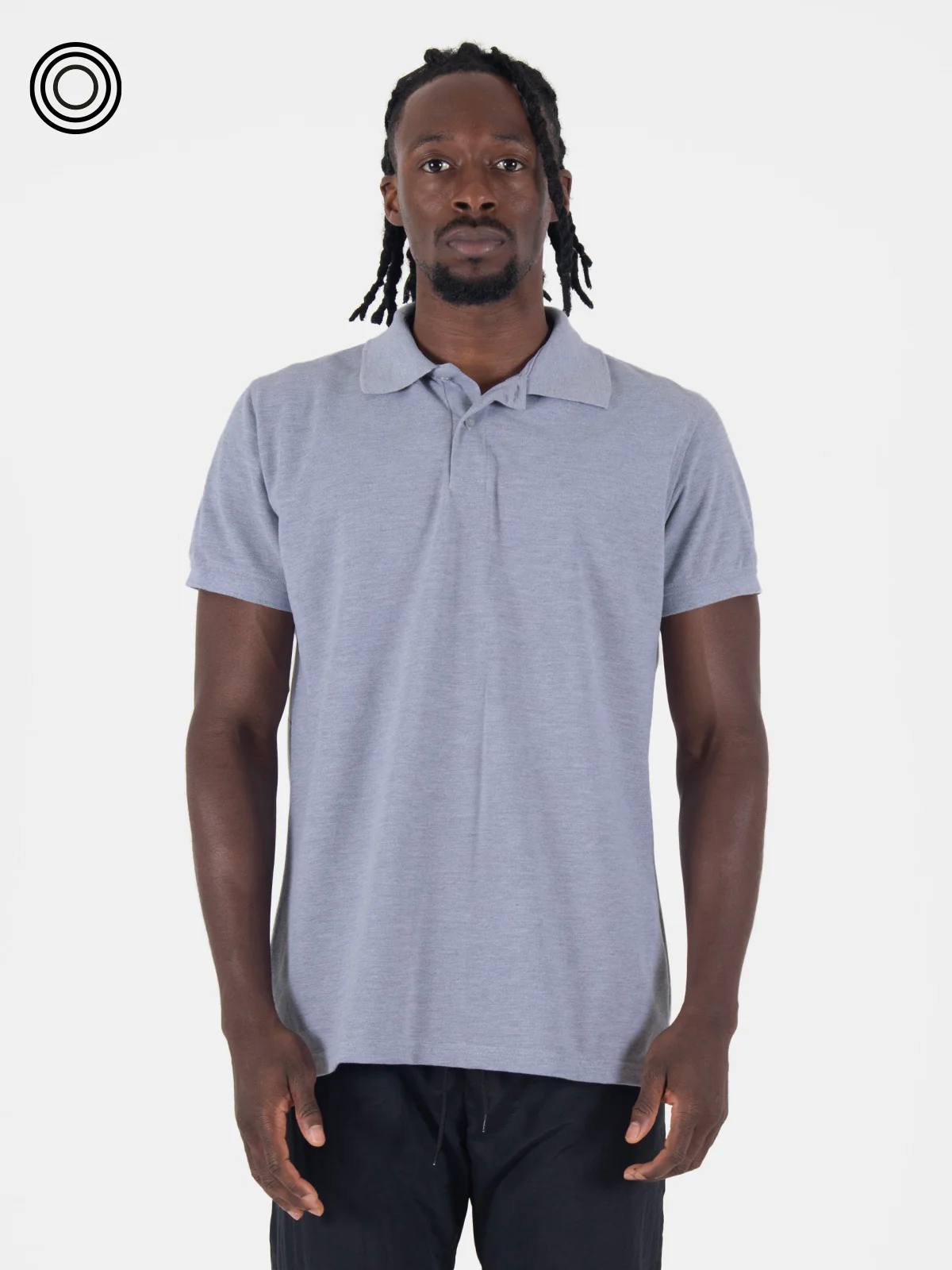 Polo camiseta hombre gris claro