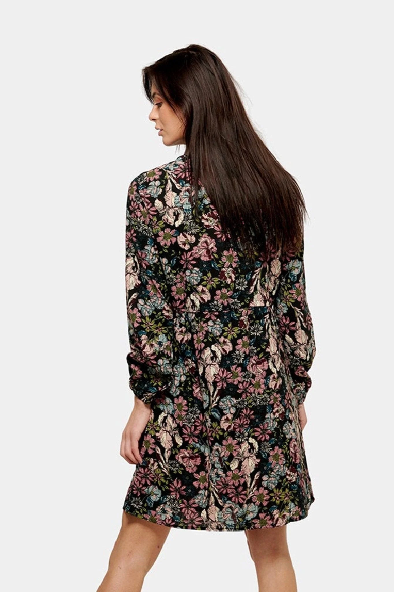 Vestido de camisa impresa - Negro - Imagen 3