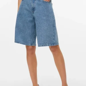 Denim largo kath Shorts - mezclilla azul claro