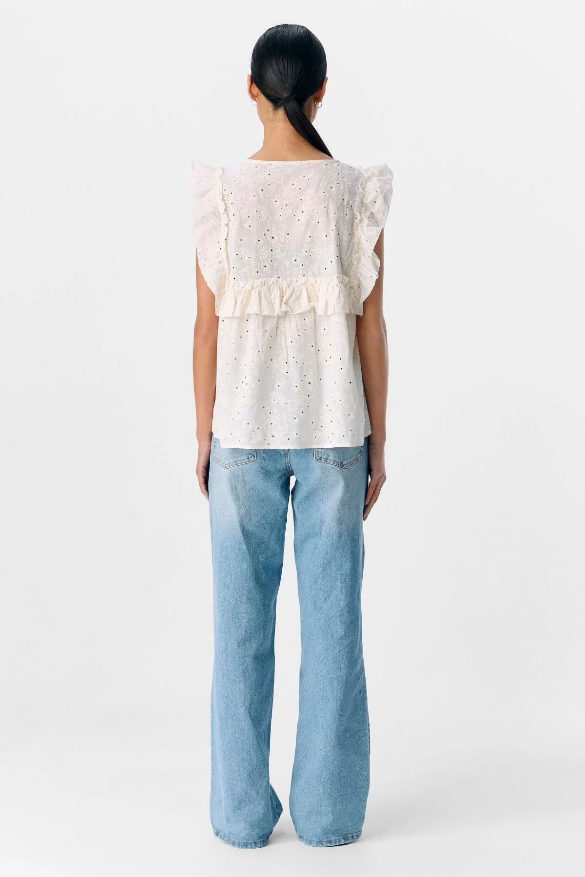 Cillie Frill Top - Cloud Dancer - Imagen 4