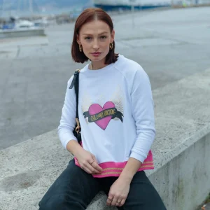Sudadera Lurex Corazón Alas