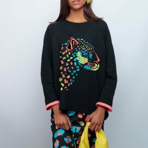 Sudadera Flecos Skull Tiger