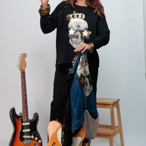 Sudadera Tachas Skull Festival