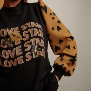 Sudadera Combinada Love Star