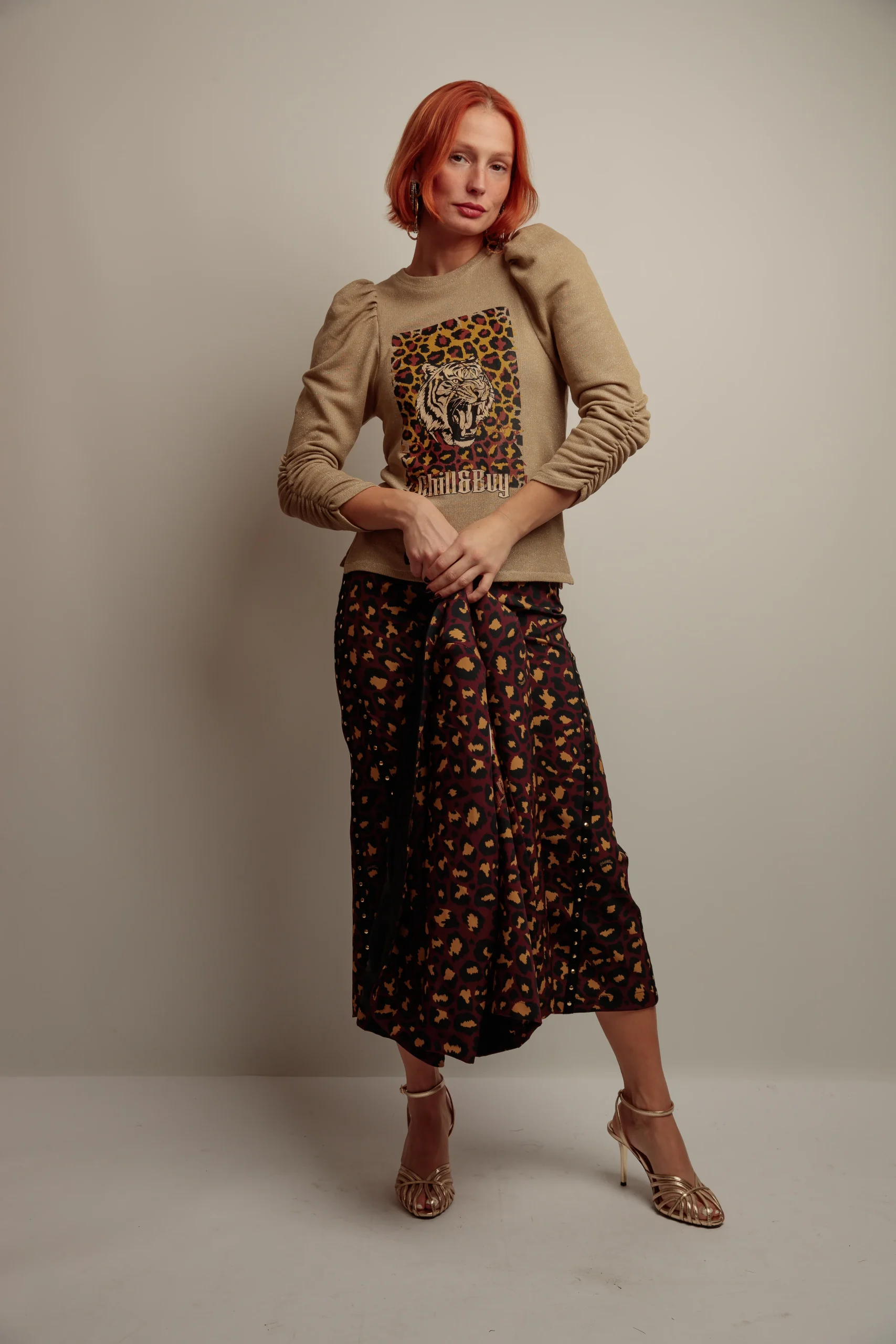 Sudadera Lurex Tigre Print - Imagen 3