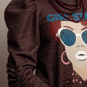 Sudadera Lurex Girl Star