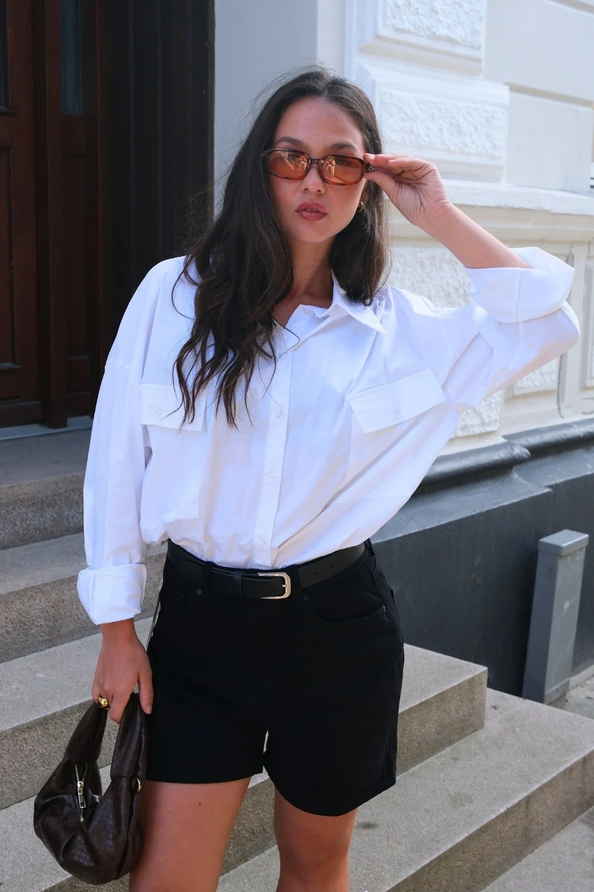 Clara Oversized Camisa - blanco - Imagen 3