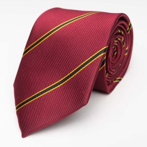 Corbata - Borgoña - Rayas Amarillo/Negro