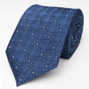 Corbata - Estampado azul marino